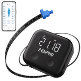 RENPHO front-facing tape with LED display showing clear reading for fast checks