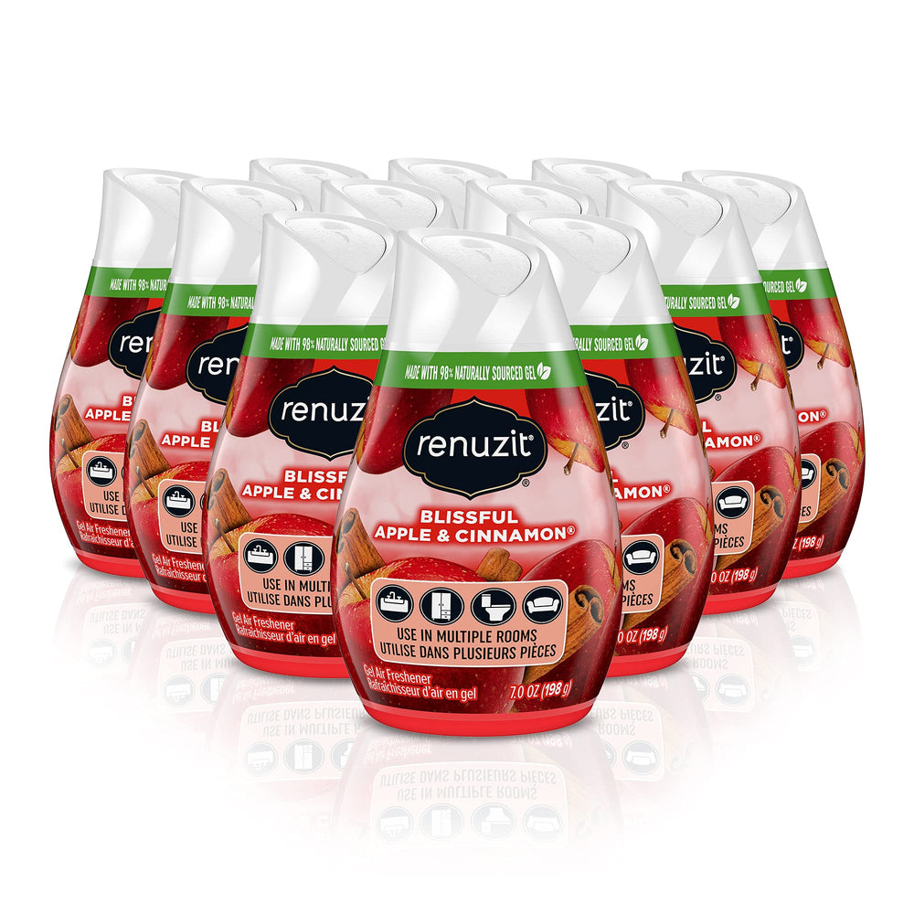 Renuzit front view of cone showing label and packaging benefit: instant room freshness