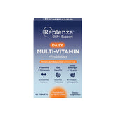 Replenza front packaging showing 60 tablets and clear labeling benefits