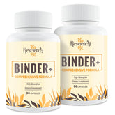 Resciency front packaging showing detox binder benefits and vegan label