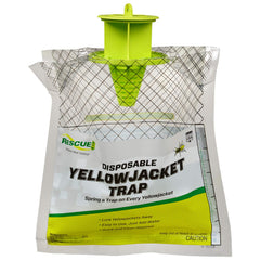 RESCUE! trap hanging in yard demonstrating easy outdoor placement