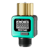 RESTMO front view showing brass inlet and metal thread for durable connection