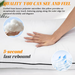 RESTOVIA close-up of microfiber fill showing plush texture and breathable loft