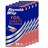 Reynolds pop-up foil front packaging showing quantity and convenience