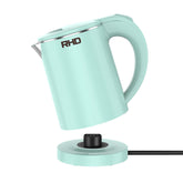 RHD kettle front view showing compact design and quick boiling benefit