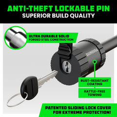 Rhino USA close-up of lock mechanism showing keyed security benefit