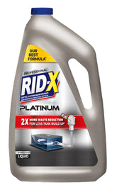 Rid-X Platinum front bottle view showing brand and packaging benefit