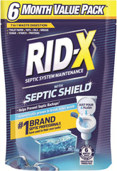 Rid-X front packaging showing brand and six-month supply benefit