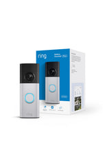 Ring doorbell 2K Plus front view showing nickel silver finish and clear camera benefit