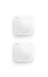 Ring motion detector front packaging showing included two sensors and benefits