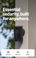 Ring Outdoor Cam 2K side close-up on mounting bracket for easy-install benefit