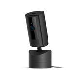 Ring pan-tilt front view showing camera design and plug-in convenience