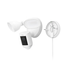 Ring plug-in mount cable detail highlighting 20ft cord and flexible placement benefit