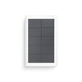 Ring small solar panel front view showing compact design and white finish, durable outdoor benefit