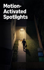 Ring Spotlight Cam 2K illuminated spotlights close-up for improved night visibility