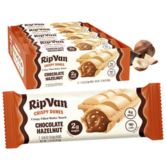 Rip Van Wafels front packaging showing product and benefits