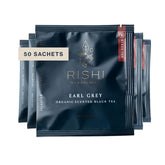 Rishi Tea front packaging showing box and branding for quick identification and freshness