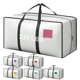 RMOHRO front view of six white moving bags showing set and size benefit