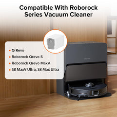 roborock close-up of sealed collar demonstrating anti-leak protection for cleaner disposal