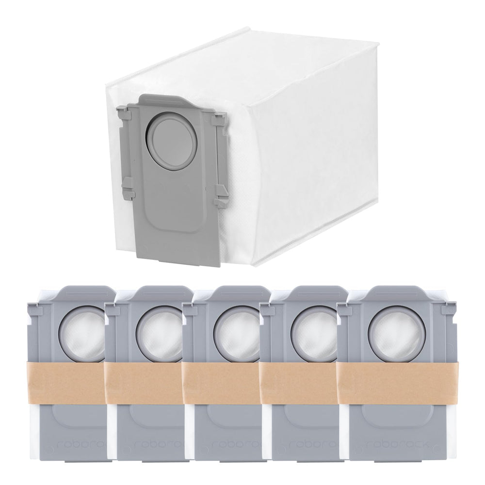 roborock front packaging showing six dust bags and brand clarity for quick restocking