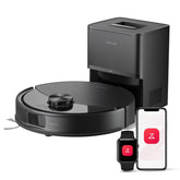 roborock Q10 S5+ front dock showing self-empty station and convenience