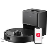 roborock Q7 M5+ front view showing sleek design and sensors, demonstrating reliable cleaning