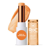 RoC eye balm front view of clear stick applicator for easy brightening