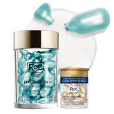 RoC front packaging of hyaluronic acid capsules showing month supply and benefits