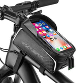 ROCKBROS front frame bag front view showing compact storage benefit