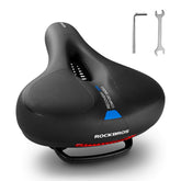 ROCKBROS front view of seat showing wide ergonomic shape and comfort