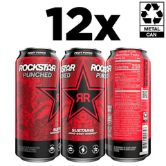 Rockstar twelve-pack stacked for convenience and long-lasting supply benefit