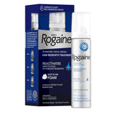 Rogaine front packaging showing 5% minoxidil for clear product identification and trust