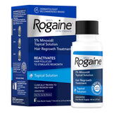 Rogaine front view bottle showing brand and 2 fl oz size for clear product identification