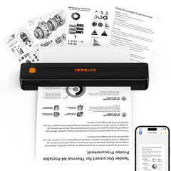 Rongta front view showing compact black design and easy-access printing for travel convenience