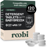 Roobi front packaging showing compatibility with Baby Brezza and long-lasting supply