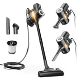 Roomie Tec front view of stick vacuum showing design and easy handling benefit