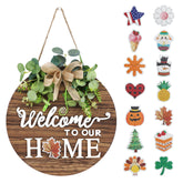 RoseCraft front view welcome sign showing full circular design and greeting