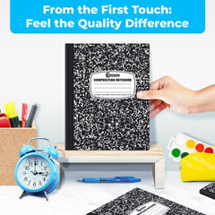 Rosmonde twelve notebooks stacked to show bulk quantity and value