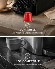 ROSSO CAFFÈ close-up of individual aluminum capsule highlighting sealed freshness
