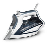 Rowenta front view showing streamlined iron body and ergonomic handle for easier ironing