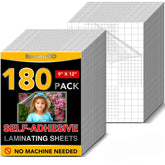 RowinsyDD front packaging showing 180 self-laminating sheets and squeegee for bulk protection