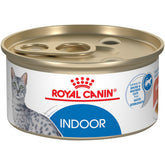 Royal Canin front packaging showing indoor morsels in gravy and benefits