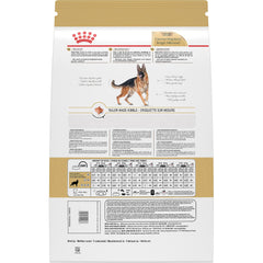 ROYAL CANIN close-up of kibble shape designed for German Shepherd chewing