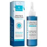 Roycederm front packaging showing clean bottle and calming serum benefits