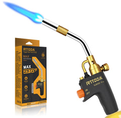 RTTOOA torch head front angle showing compact design and quick-start benefit
