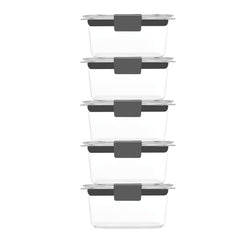 Rubbermaid Brilliance close-up of sealed lid highlighting leak-proof benefit