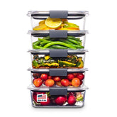 Rubbermaid Brilliance front pack showing clear containers for easy identification