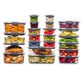 Rubbermaid Brilliance front packaging showing full 44-piece set and clarity benefits