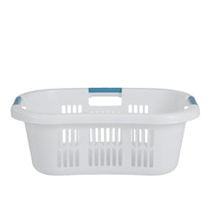Rubbermaid royal blue handle close-up showing comfort grip for easier carrying