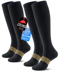 RUIXUE front view of packaged compression socks showing clean design and fit benefits